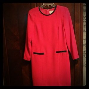 Red with black detail dress